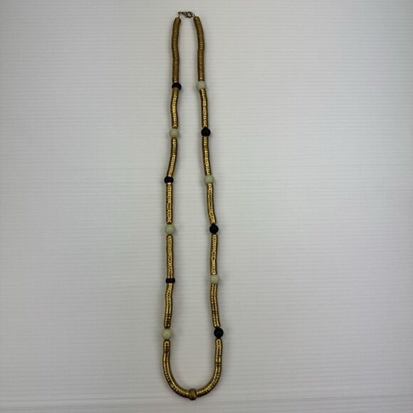 Elegant Gold and Black Necklace - Picture 2 of 6